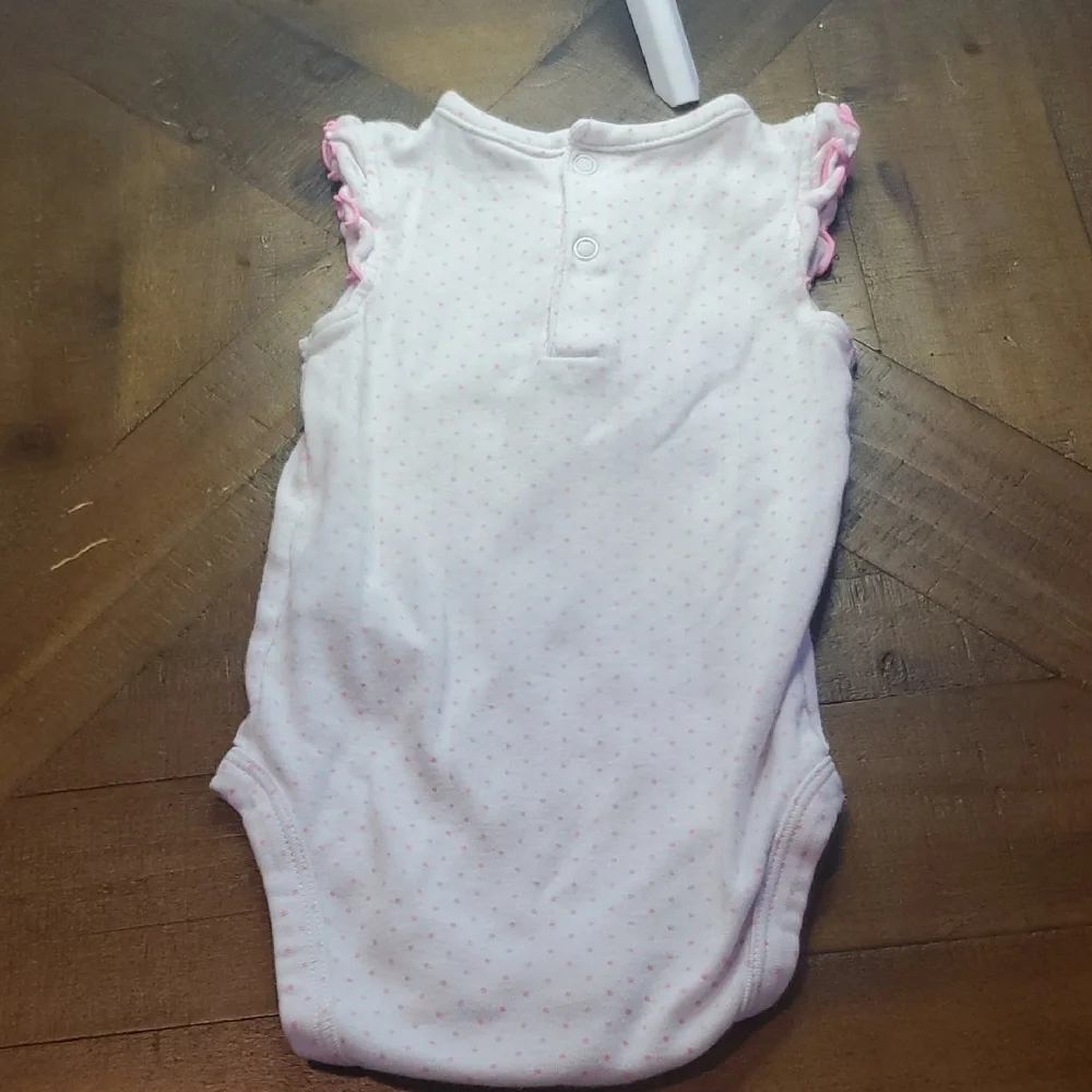 🐻 Carter's White and Pink Owl Bodysuit